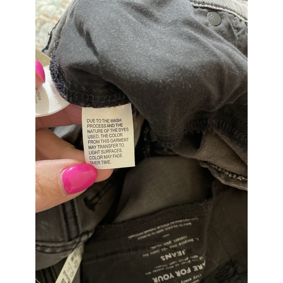 NWT Madewell 9" Mid-Rise Black Skinny Jeans Raw Hem Distressed Women's Size 24P‎ - Picture 13 of 16
